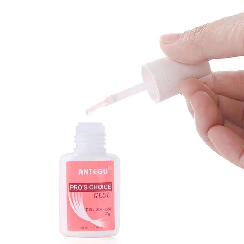 Nail Glue Custom logo Wholesale Brush on Nail Glue 7g for Nail Tips Professional Fast Drying Bond Glue Accept Private Label