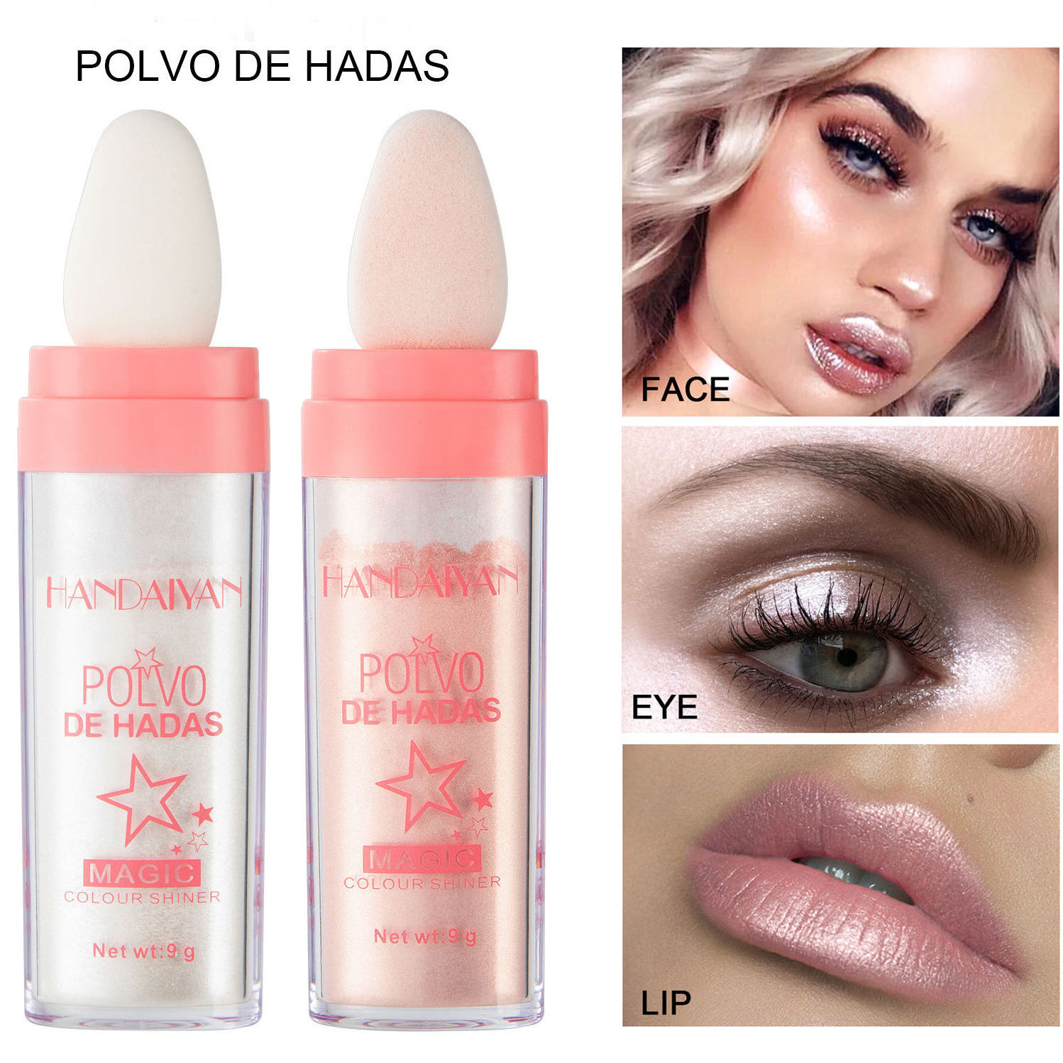 Face High Gloss Sparkle Highlighter Makeup Stick,Polvo De adas Body Face Glitter Highlighter Powder Makeup