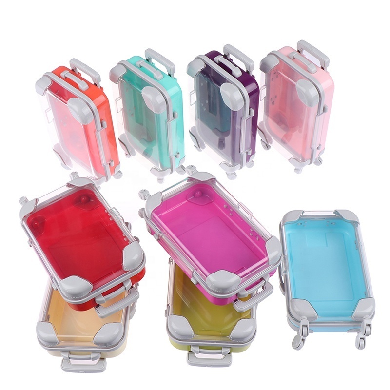 Factory wholesale New style Empty Plastic packing box high quality storage box mini box packaging 3D eyelash mini suitcase