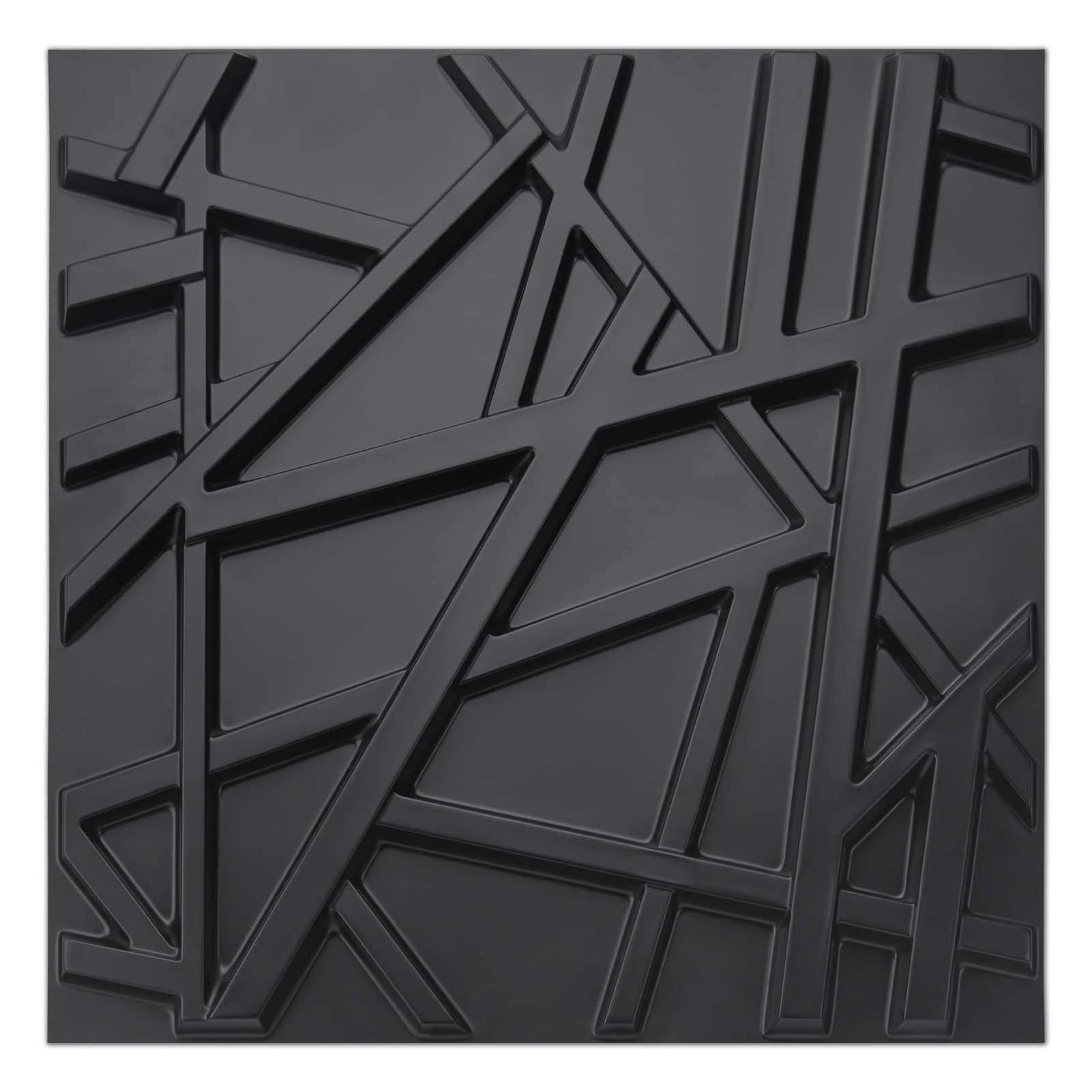 LANTISE High Quality PVC Decorative Textures Black 3D Wall Panels for Interior Wall Decor