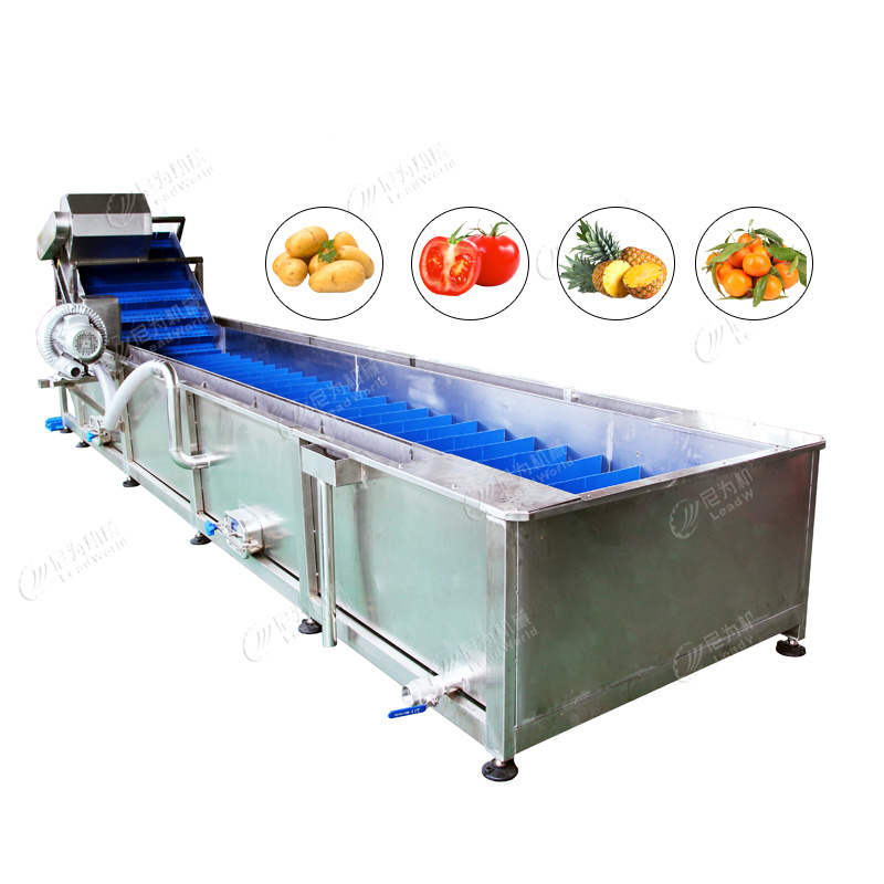 Leadworld Fruit Vegetable Cleaning Line Pineapple Orange Mango Garlic Apple washer Tomato Potatoes Washing Machine