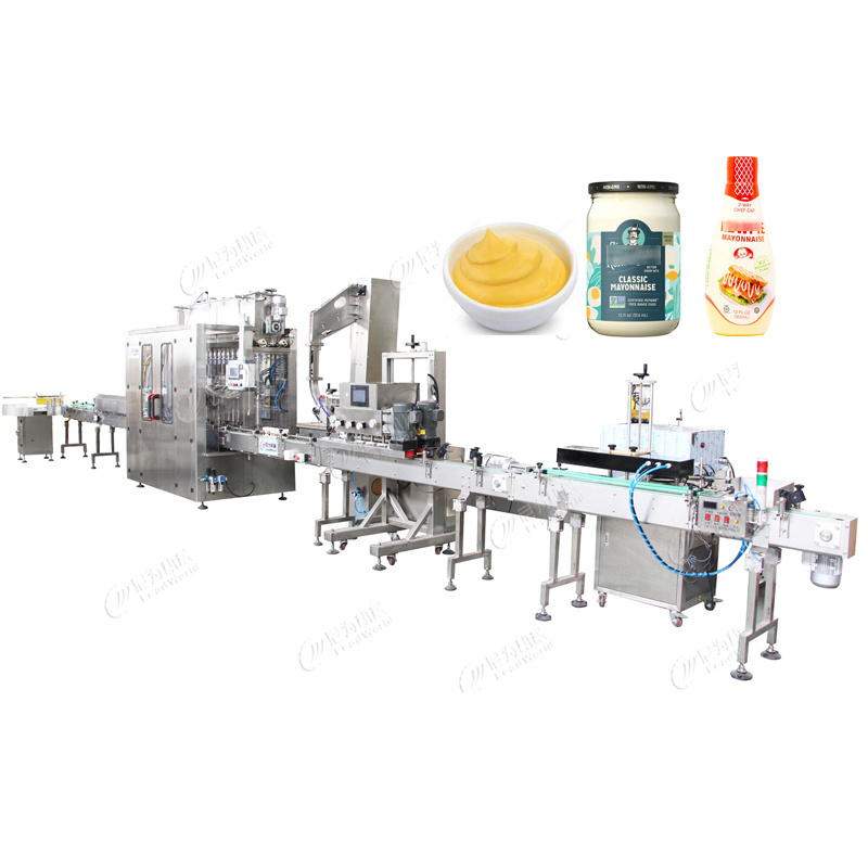 Leadworld Automatic bottle filling and sealing and packing ketchup and mayonnaise machine