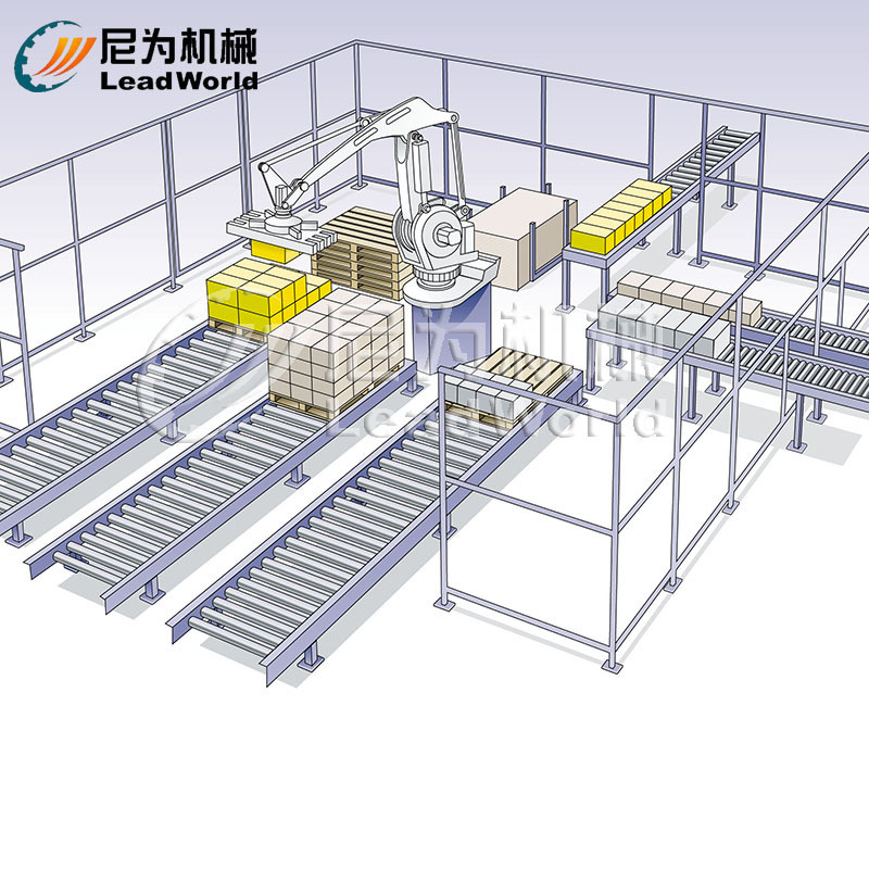 automatic  nuts  robotic case palletizer 	 bottle water machine