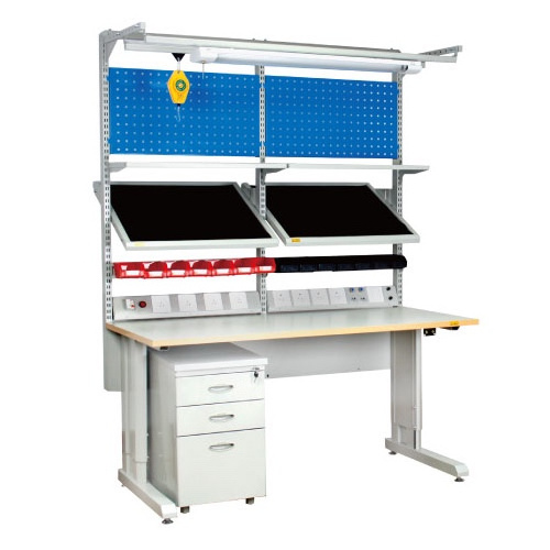 Leenol  Tool Cabinet ESD Workbench Mobile Repair Table Steel Work Bench With Drawers