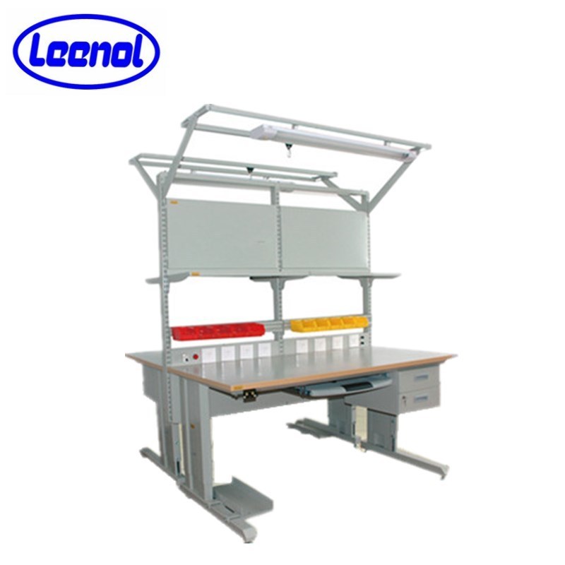 Leenol  Tool Cabinet ESD Workbench Mobile Repair Table Steel Work Bench With Drawers