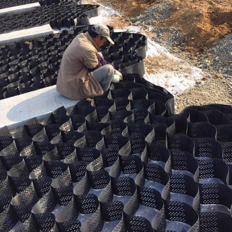 Plastic Driveway Gravel Grid Geocells Ground Grid Paver Geocell For Soil Stabilization Retaining Walls Plastic Manufacture