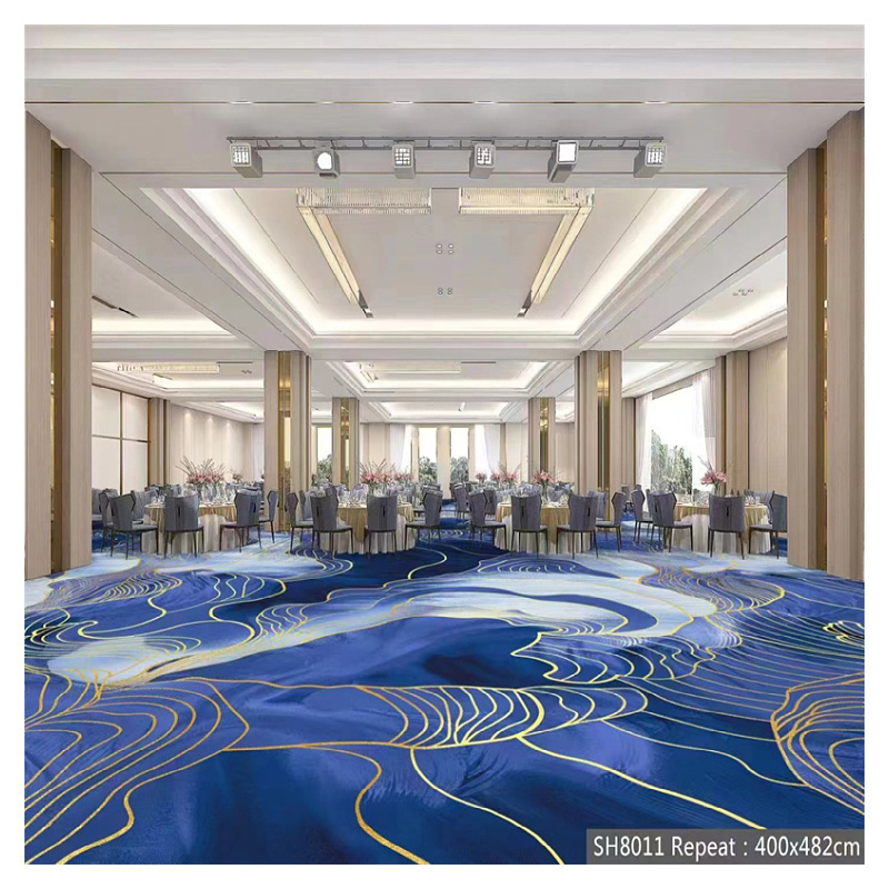 Wall To Wall Printed Carpet Hotel Corridor Banquet Hall Dining Room Home Bedroom Meeting Room Bar Club  Casino Fireproof Carpet