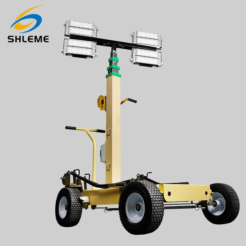 Trolley Light Tower Industrial Mobile Powerful Output Of 4 Led Lamps Lighting Tower