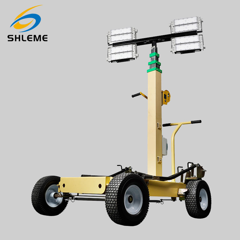 Trolley Light Tower Industrial Mobile Powerful Output Of 4 Led Lamps Lighting Tower