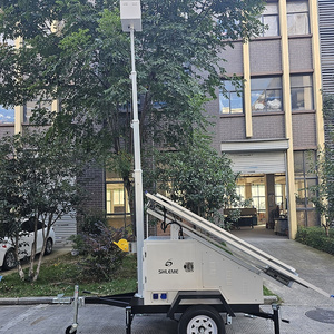 China Manufacturer CCTV Mobile Surveillance Trailer Solar Mobile Light Tower