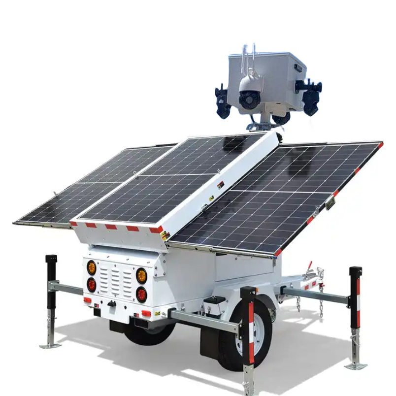 CCTV camera mobile solar lighting tower