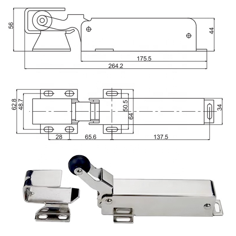 1230 Manufacturer Stainless Steel Heavy Duty Hydraulic Freezer Cold Room 1230 Door closer