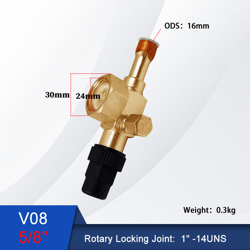 Refrigeration Compressor Parts Rotary Locking Shut Off Valves Angle Service Rotalock Valve