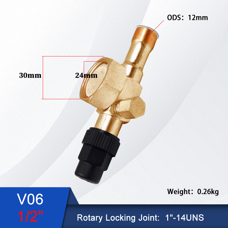 Refrigeration Compressor Parts Rotary Locking Shut Off Valves Angle Service Rotalock Valve