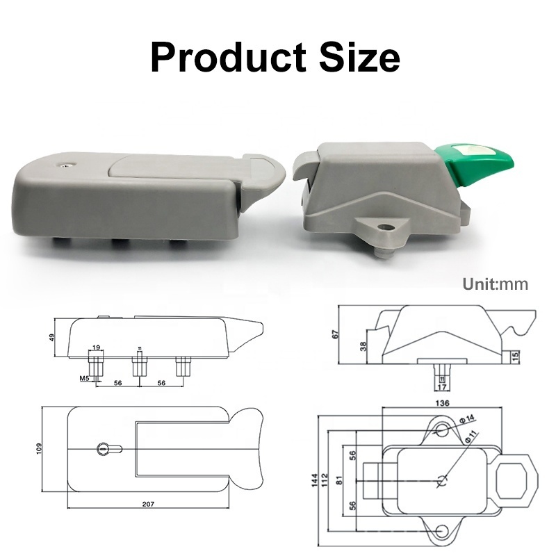 4100 Cold Room Swing Hinge Door Accessories Security Key Handle Latch Lock