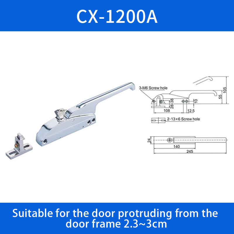 CX 1200 1200A 1240 Industrial Freezer Oven and Refrigerator Cabinet Door Mechanical Handle Lock Latch