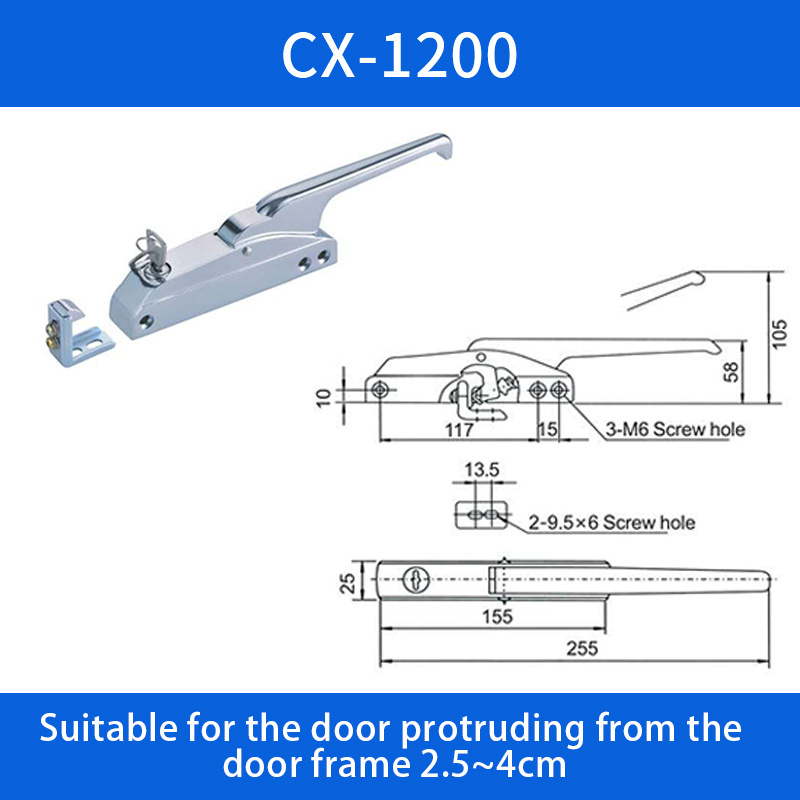 CX 1200 1200A 1240 Industrial Freezer Oven and Refrigerator Cabinet Door Mechanical Handle Lock Latch