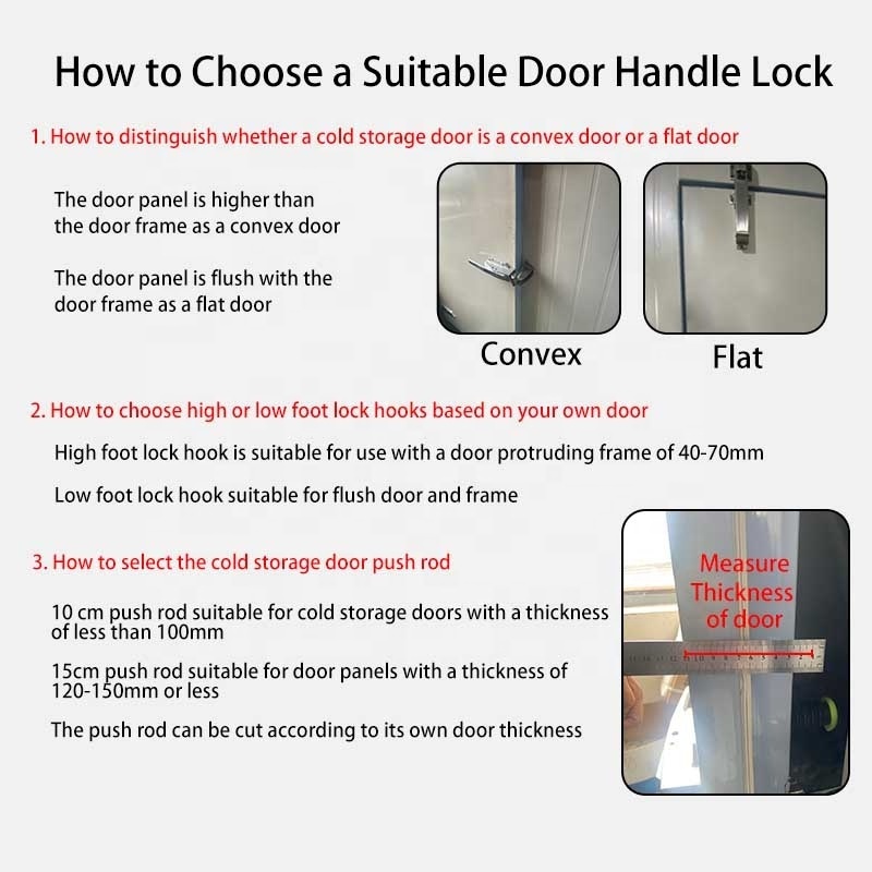 SUS316 1178 Cam-lift Safety Latch with Inside Release Handle Lock Cold room Door Lock Latch