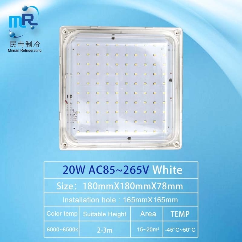 110V 60hz 20W Low Temperature Waterproof Workshop Warehouse Bath LED Cool Room Cold Lamp Light