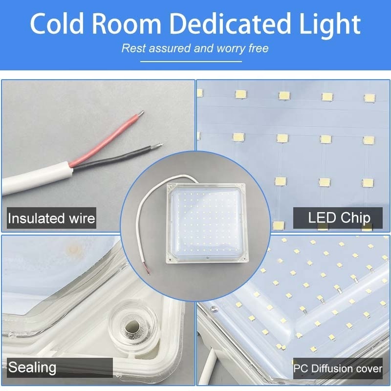 110V 60hz 20W Low Temperature Waterproof Workshop Warehouse Bath LED Cool Room Cold Lamp Light