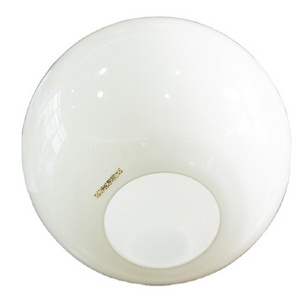 Lighting Fixture Replacement 5.9" Round Globe Clear Glass Shade Modern White Glass Globe Pendant Light, White Finish