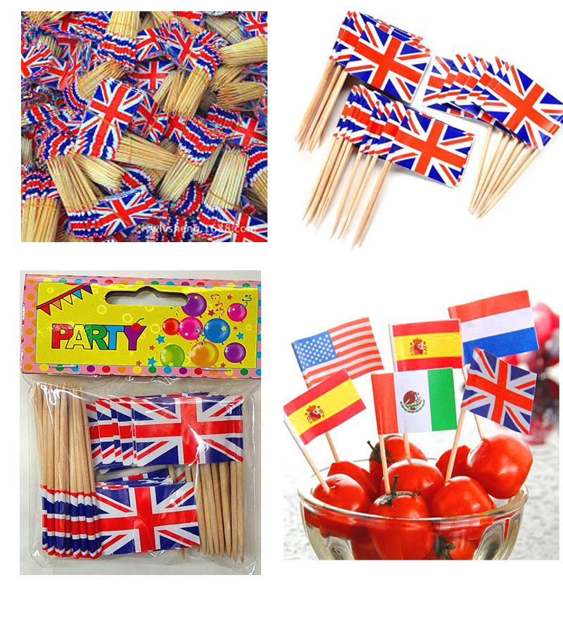 Food grade custom mini sticker bar decoration picks cocktail umbrellas for drink and party