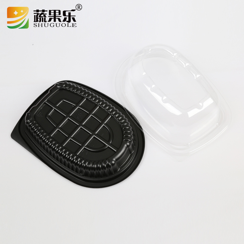 Lesui custom Made Rotisserie Chicken Carrier Takeaway Packaging Box Plastic Roast Chicken Container with Lid