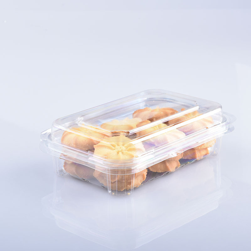 Factory Supply Durable Disposable Clear Plastic Cookie Container Box Pastry Cookie Packaging With Lids