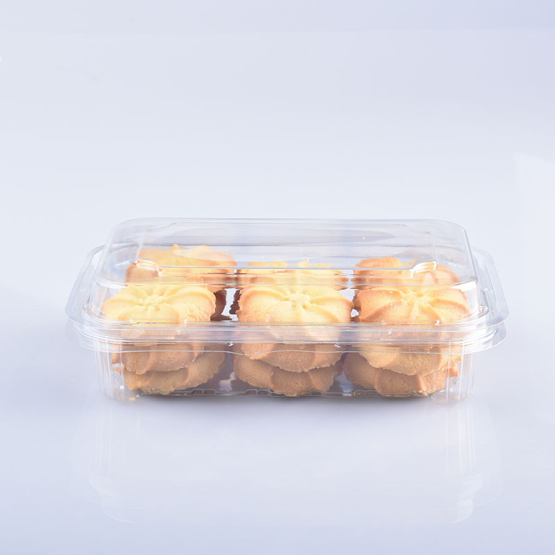 Factory Supply Durable Disposable Clear Plastic Cookie Container Box Pastry Cookie Packaging With Lids