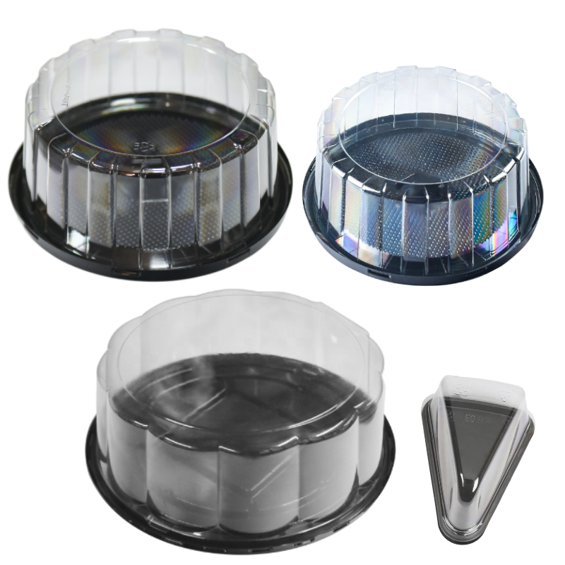 Eco-friendly Food 6 10 inch Dome Clear Disposable Dome Plastic Cake Container, PET Transparent Round Cake Packaging Box with Lid