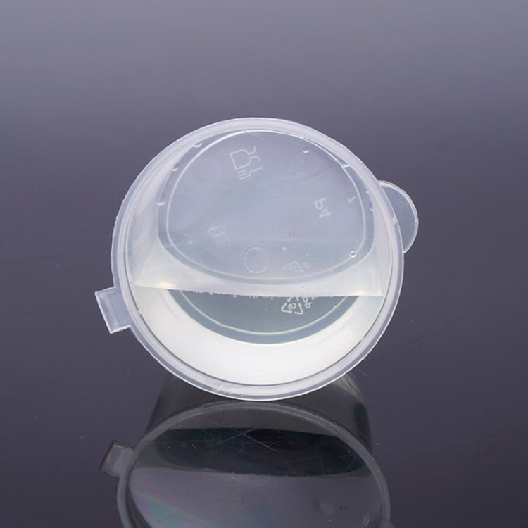 Double Disposable PP 30ml 1/2/3/4 Oz Hinged Small Mini Condiment Sauce Cup With Lid Clear Cups Dipping Sauce Container for Sauce