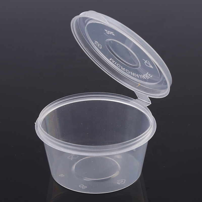 Restaurant 2 oz portion sauce souffle dipping disposable sauce cup plastic sauce container with lid