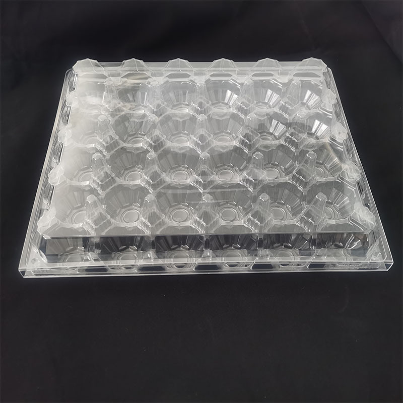 Factory Wholesale 30 Cells Egg Storage Box Clamshell Rectangular Custom Transparent Box Plastic Trays Egg Packaging