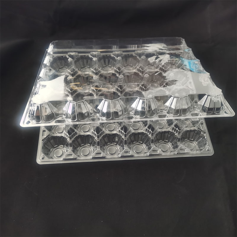 Factory Wholesale 30 Cells Egg Storage Box Clamshell Rectangular Custom Transparent Box Plastic Trays Egg Packaging