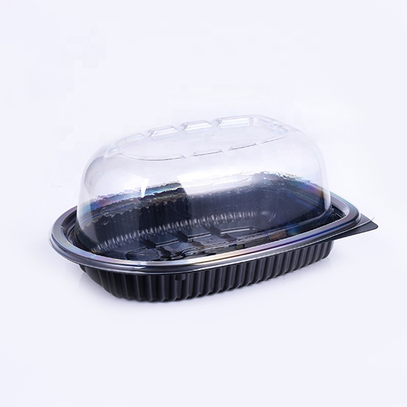 Lesui custom Made Rotisserie Chicken Carrier Takeaway Packaging Box Plastic Roast Chicken Container with Lid