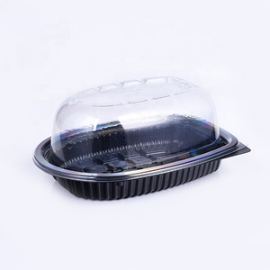 Lesui custom Made Rotisserie Chicken Carrier Takeaway Packaging Box Plastic Roast Chicken Container with Lid