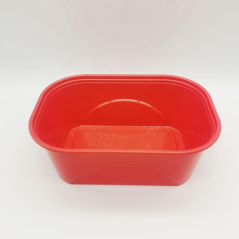 500ml 1000ml Packing Use microwavable frozen PP Disposable Custom Plastic Rectangular Food Storage Container with Lid