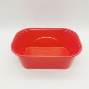 500ml 1000ml Packing Use microwavable frozen PP Disposable Custom Plastic Rectangular Food Storage Container with Lid