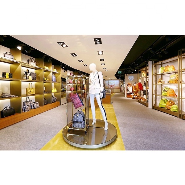 Women Bag Retail Store Fixtures Handbag Store Design And Decoration Bag Stand Display Wood Showcase Handbags Display Shelves