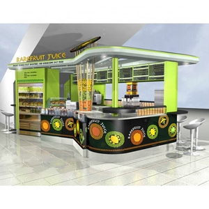 Customized Food Kiosk Shopping Mall Supermarket Interior Decoration Kiosk Stands kiosk display stand