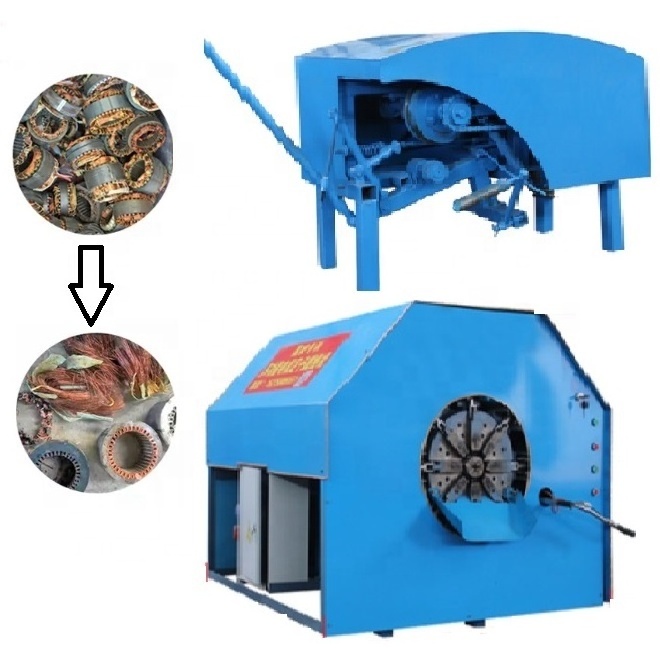 max 65cm scrap electric Motor Stator cutting Recycling Machine metal cooper wire cutting recycling dismantling machine automatic