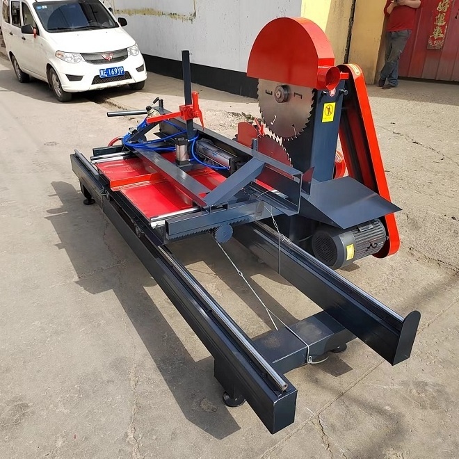 vertical band saw machine for wood working with trolley round square timber cutting machine sawmill wood cutting automatic