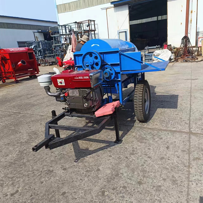 Diesel Engine mini Rice Paddy Thresher Threshing Machine Grain quinoa Wheat Peeling Machine Shell Removing Machine automatic