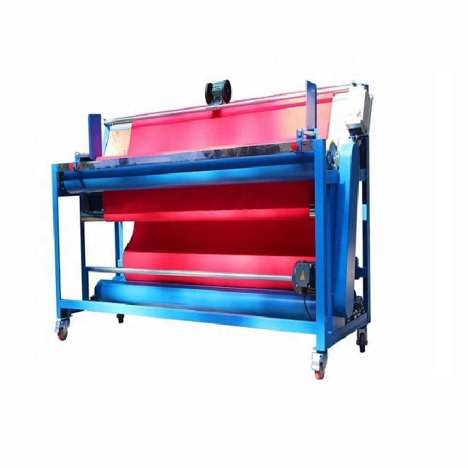 textile finishing cloth rolling winding inspection and rolling machine fabric measuring rolling machine price automatic