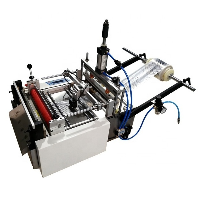 small mini pp plastic film polybag polythene bag sheet roll cutting and sealing plastic shopping bag making machine automatic