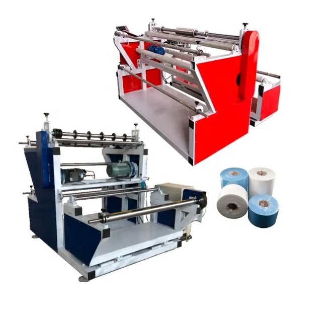 thermal Cash Register Paper Roll Non Woven Melt Blown Slitter Rewinder Slitting Aluminium Roller Cutting Tape Rewinding Machine