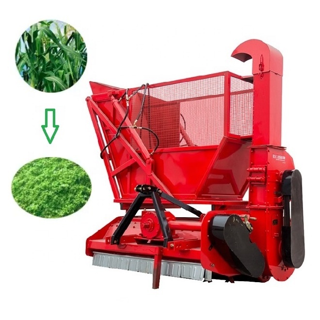 mini grass hay straw Maize corn stalk silage harvester wheat forage harvester cutting making machine automatic