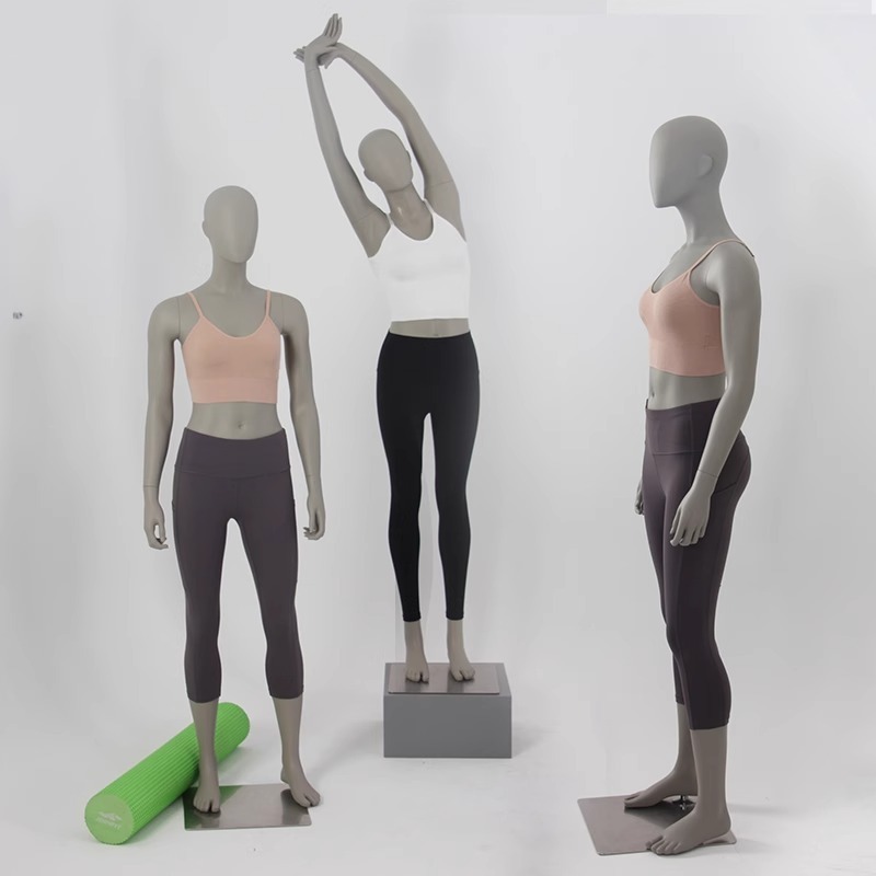 clothing store exercise window display yoga fitness female Mannequin torso body fiberglass