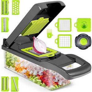 kitchen plastic 12 in 1 cutter vegetable kitchen accessories gadgets manual cutter chopper vegetable cutter