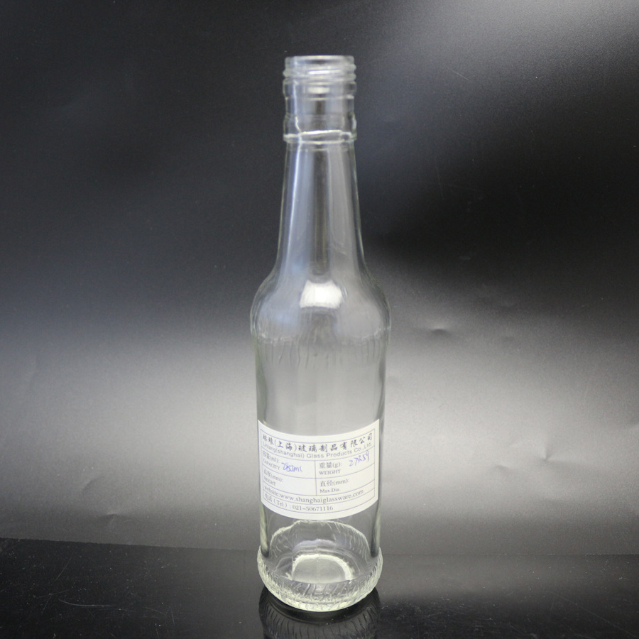 Linglang 275ml transparent soda glass bottle manufacture